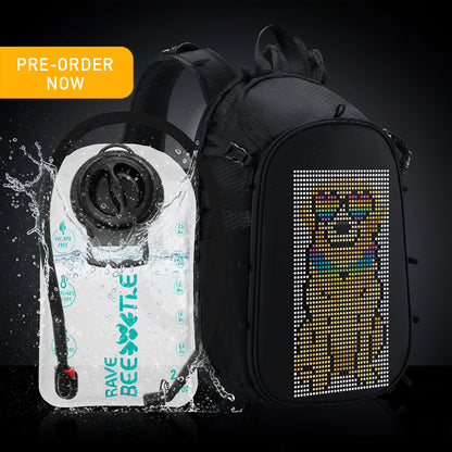 RaveBeetle Elytra LED Hydration Pack 3.0 – Festival Backpack with Water Bladder (PRE-ORDER / Next Batch) – Black