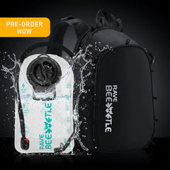 RaveBeetle Elytra Hydration Pack 3.0 – Festival Backpack with Water Bladder (Black)