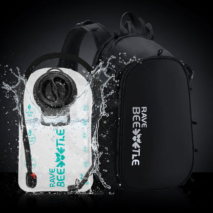 RaveBeetle Elytra Hydration Pack 3.0 – Festival Backpack with Water Bladder (Black)