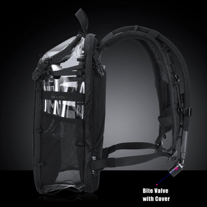 RaveBeetle Elytra Hydration Pack 3.0 – Festival Backpack with Water Bladder (Clear)