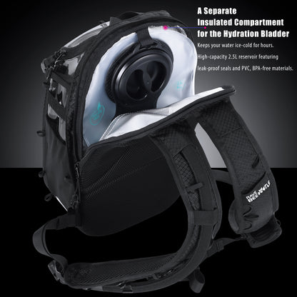 RaveBeetle Elytra Hydration Pack 3.0 – Festival Backpack with Water Bladder (Clear)