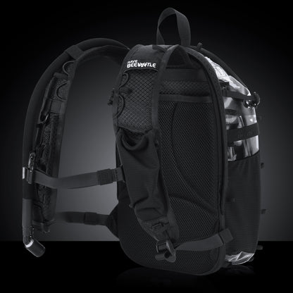 RaveBeetle Elytra LED Hydration Pack 3.0 – Festival Backpack with Water Bladder (Clear)