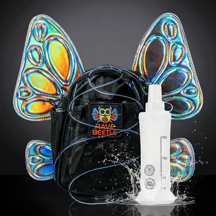 Rave Hydration Pack | Anti-Theft EDC & Festival Hydro Backpack – RaveBeetle