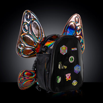 RaveBeetle Festival Pin Display FLOWt Pack with Butterfly Wings Mocha