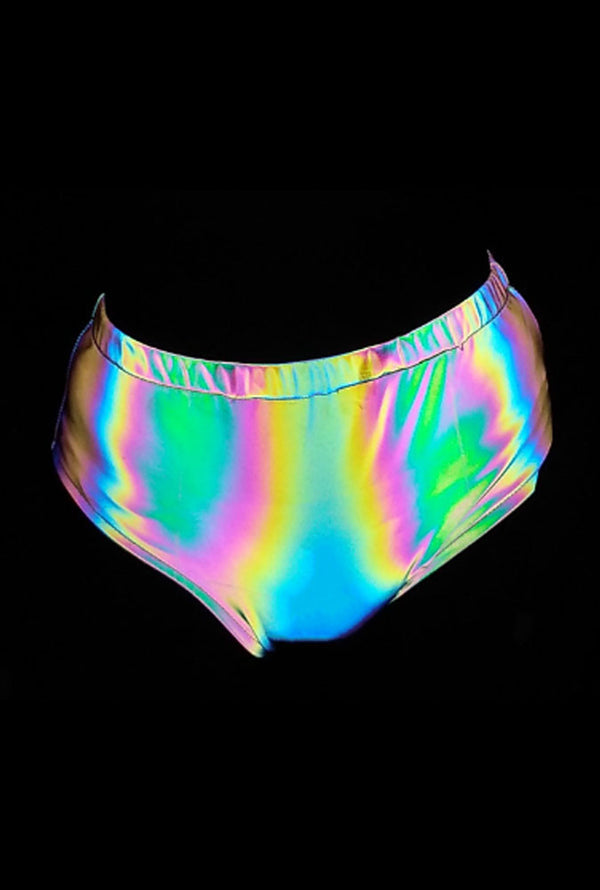 Rainbow Reflective Booty Shorts