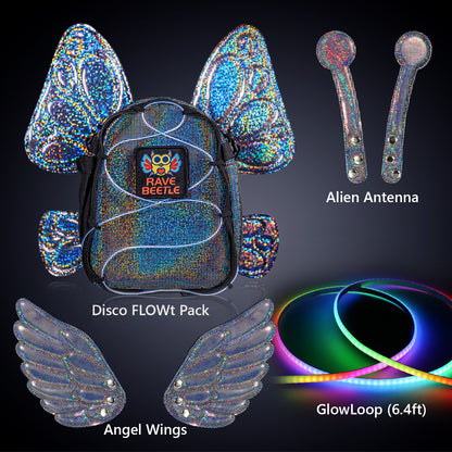 FLOWt Essential Bundle – Angel, Butterfly Wings, Alien Antenna &amp; GlowLoop Vibe Pack