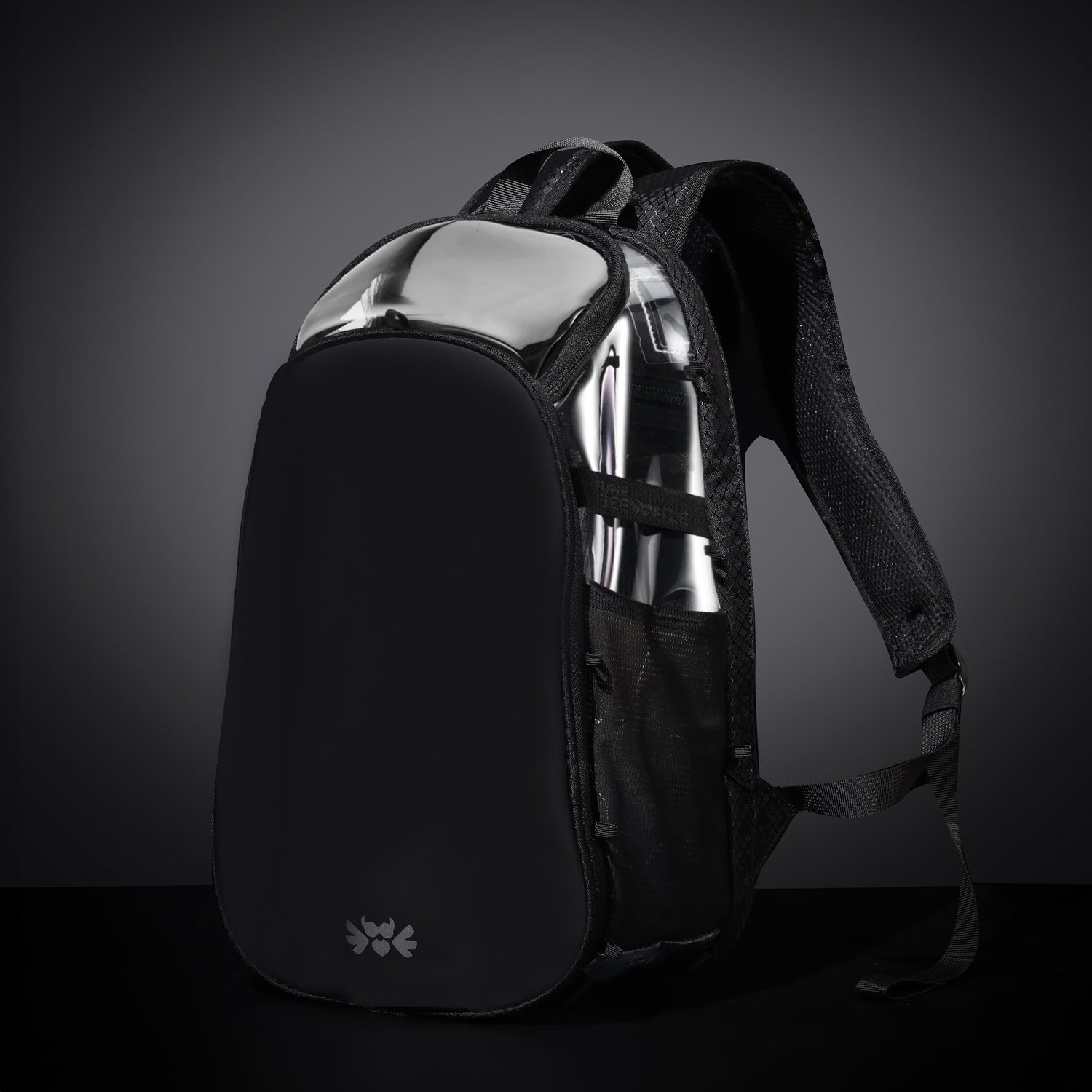 RaveBeetle Elytra Hydration Pack – Festival Backpack with Water Bladder (Clear)