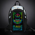 RaveBeetle Elytra Festival LED Hydration Backpack customizable light up Silver