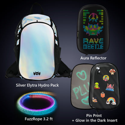 Elytra Aura Bundle – LED Screen, Pin Print, Glow in the Dark Insert &amp; Neon Rope 3.2ft Set