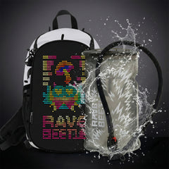 RaveBeetle Elytra LED Hydration Pack – Festival Backpack with Water Bladder (White)