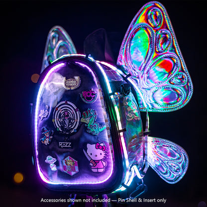 ravebeetle clear festival pack rave backpack with accessories pin insert