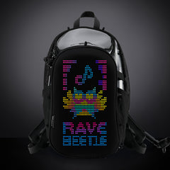 RaveBeetle Elytra LED Hydration Pack – Festival Backpack with Water Bladder (Clear)