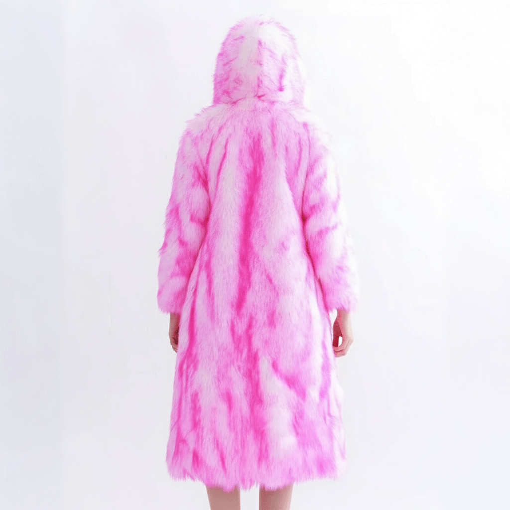 LED Faux Fur Coat (Pink)