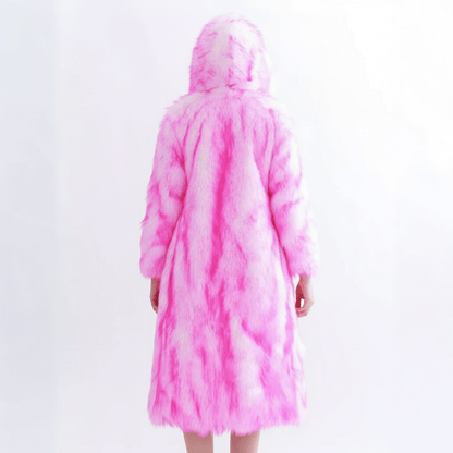 LED Faux Fur Coat (Pink)