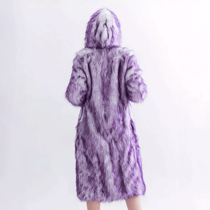 LED Faux Fur Coat (Purple)