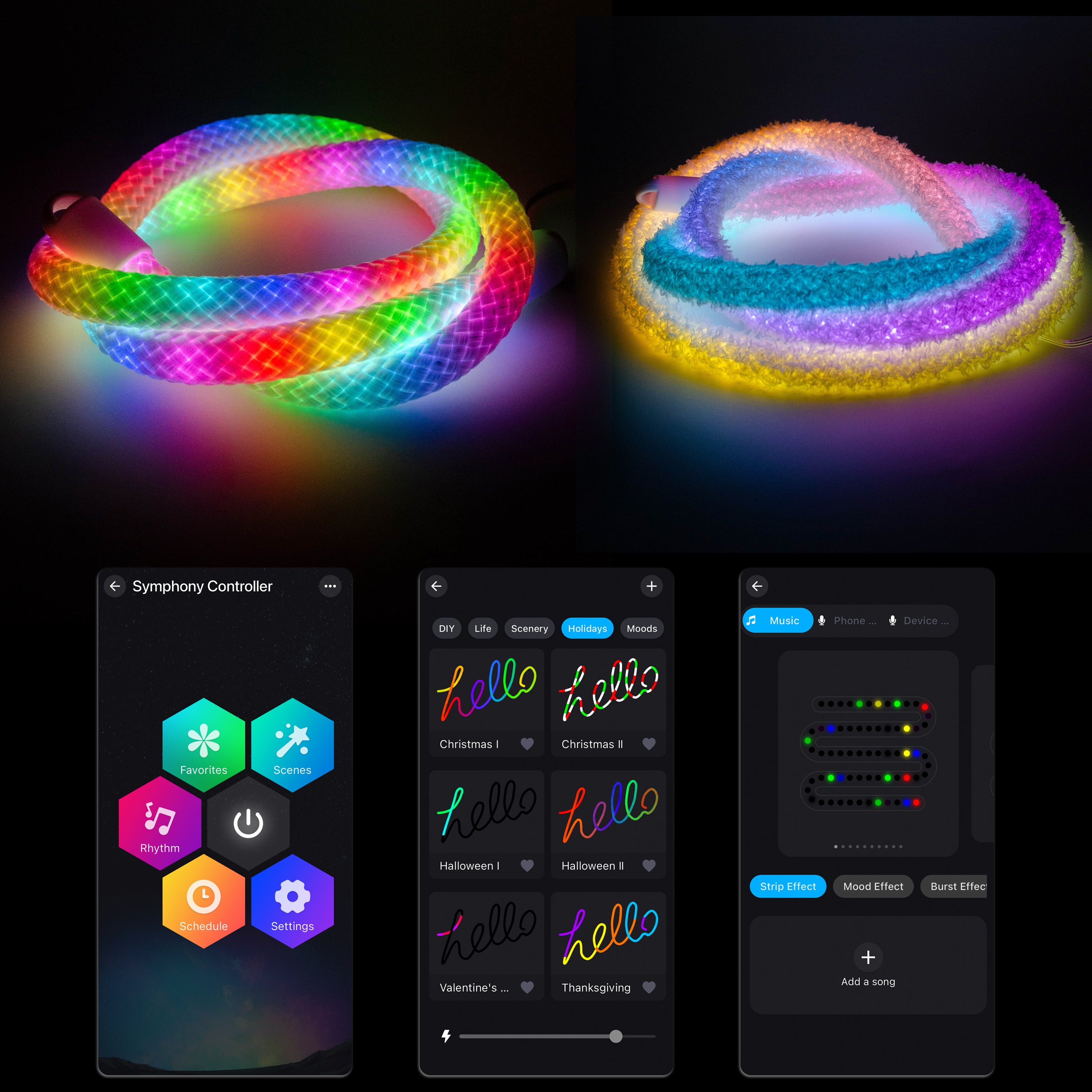 Elytra Aura Bundle – LED Screen, Pin Print, Glow in the Dark Insert &amp; Neon Rope 6.4ft Set