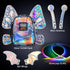RAVEBEETLE Silver FLOWt Rave Pack Bundle Bat Wings Alien Antenna and Light Rope