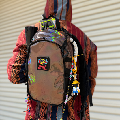 RaveBeetle Elytra Hydration Pack - Holographic Mocha