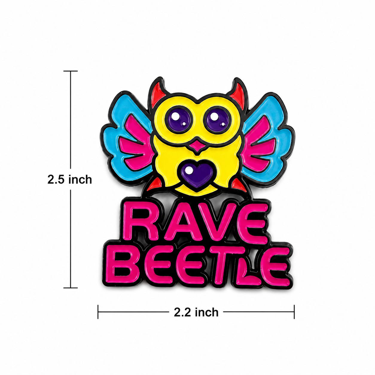 RaveBeetle Enamel Pin