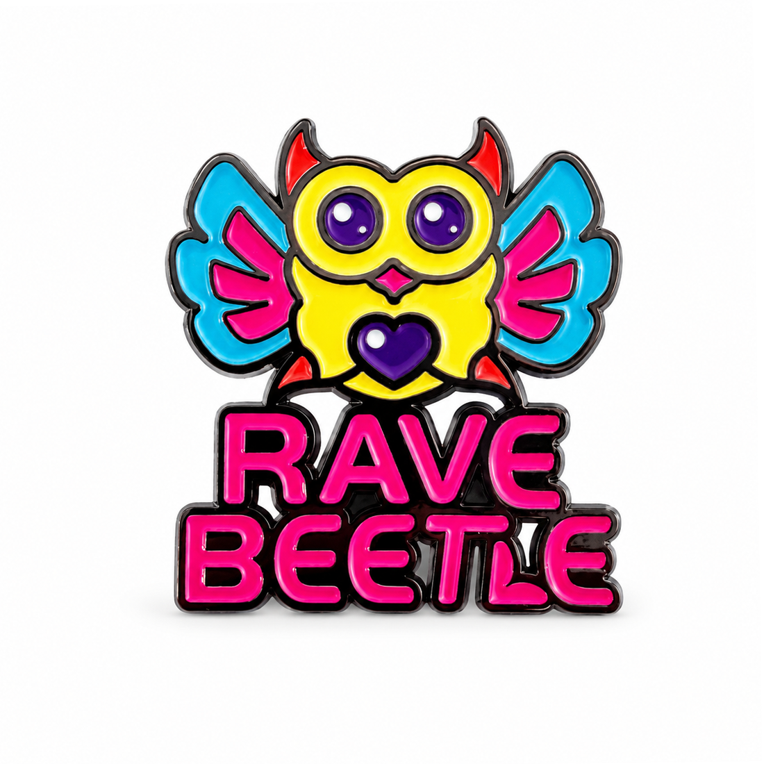 RaveBeetle Enamel Pin