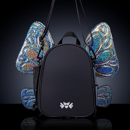 RaveBeetle FLOWt LED Festival Pack – Swappable Wing Rave Backpack with Light Accessory (Disco)