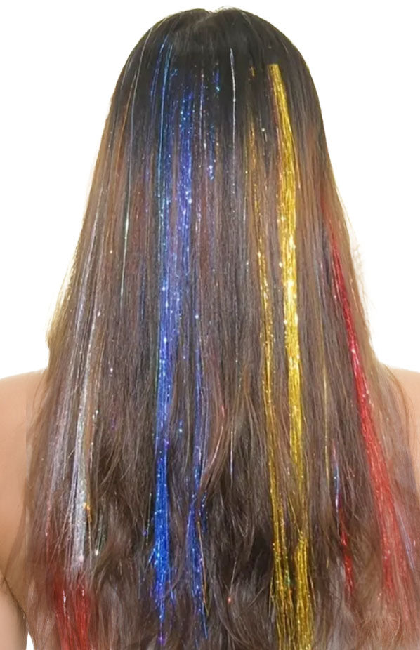  Sparking Straight Hair Tinsel Extensions