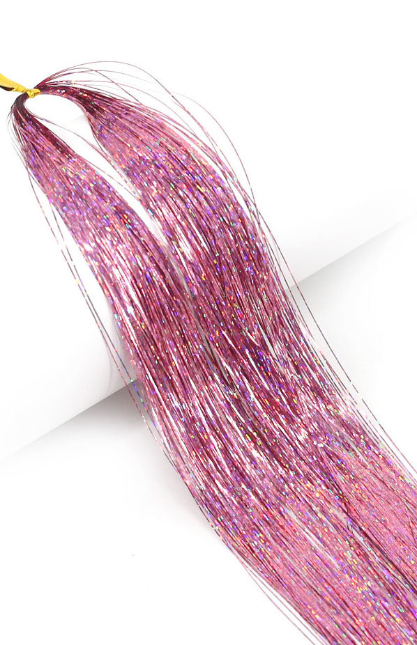  Sparking Straight Hair Tinsel Extensions