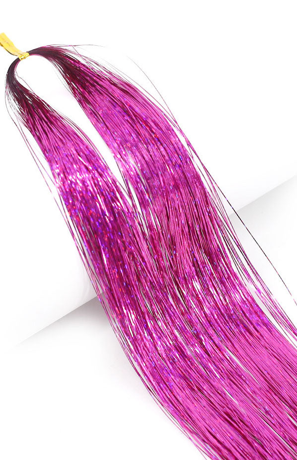  Sparking Straight Hair Tinsel Extensions