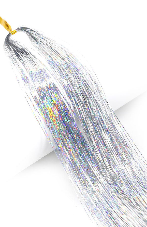 Sparking Straight Hair Tinsel Extensions