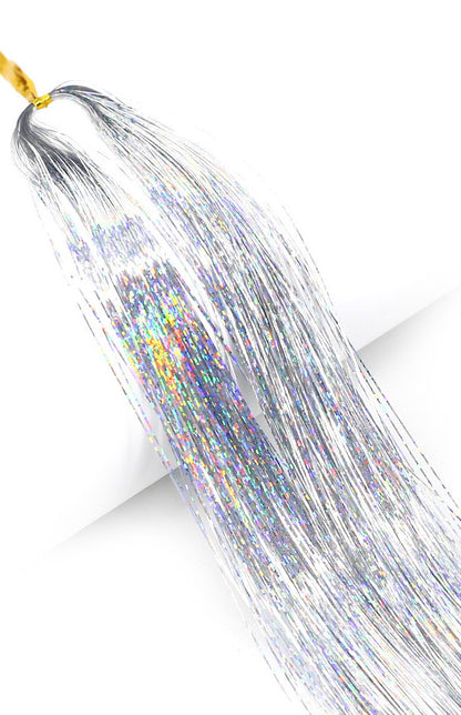  Sparking Straight Hair Tinsel Extensions