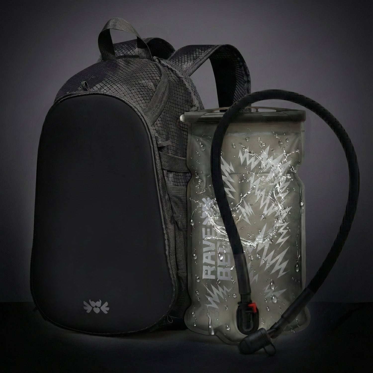 RaveBeetle Elytra Hydration Festival Backpack Black