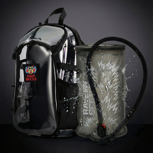 RaveBeetle Elytra Hydration Festival Backpack Clear