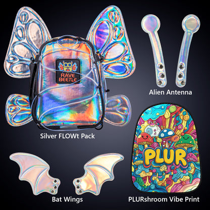 FLOWt Essential Bundle – Wings &amp; PLUR Mushroom Vibe Print Pack