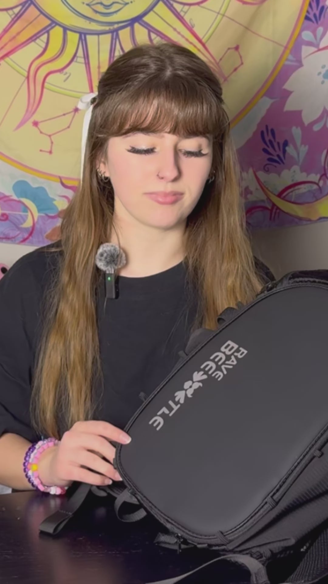 RaveBeetle Elytra LED Hydration Pack 3.0 – Festival Backpack with Water Bladder (Clear)