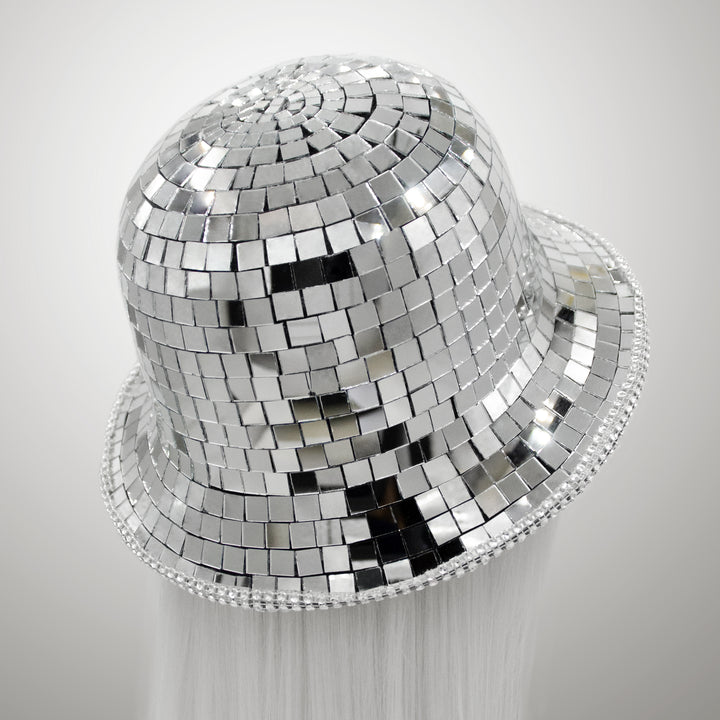Disco Ball Mirror Bucket Helmet Hat RaveBeetle