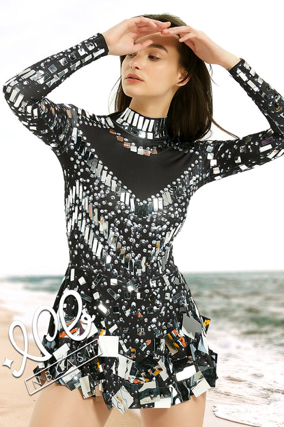 Raquel Mirror Black Dress