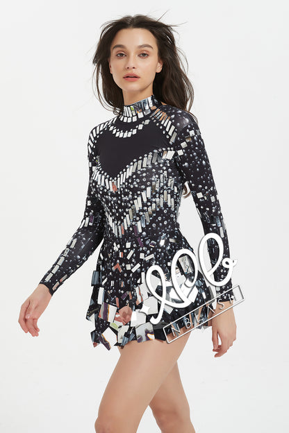 Raquel Mirror Black Dress